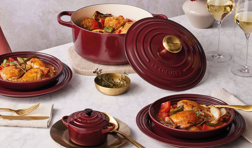 Brytfanna żeliwna okrągła 24 cm garnet LE CREUSET