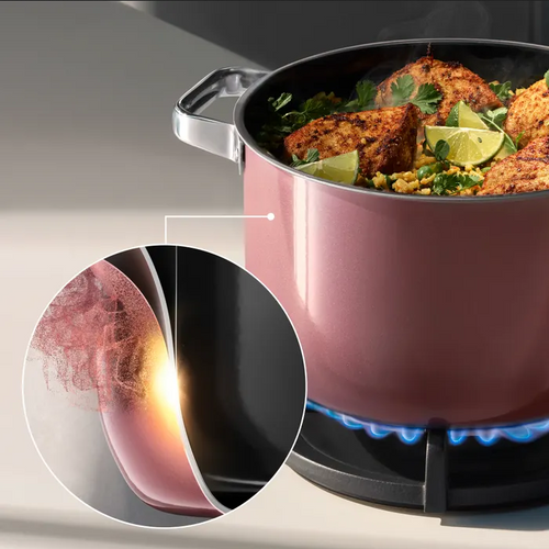 Zestaw 4 naczyń Fusiontec Mineral Pro rose quartz WMF