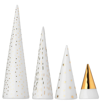 Choinki 4 szt. Little Winter Forest złote RAEDER