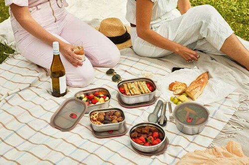 Stalowy lunchbox M 900ml BLACK+BLUM