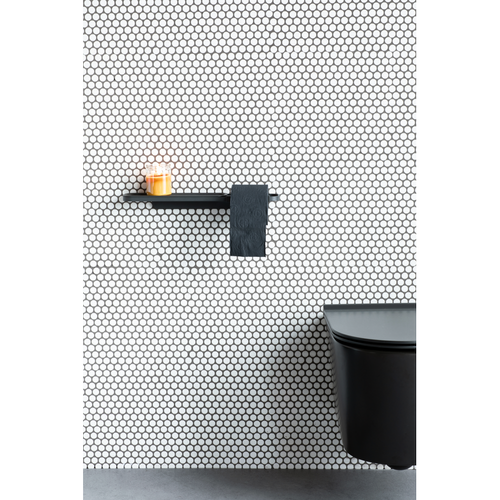 Uchwyt na papier toaletowy z półką MindSet Mineral Infinite Grey BRABANTIA
