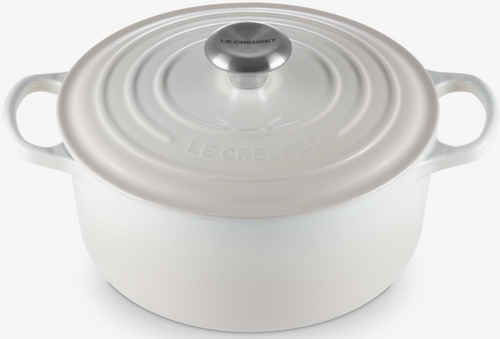 Brytfanna żeliwna okrągła 24 cm meringue LE CREUSET