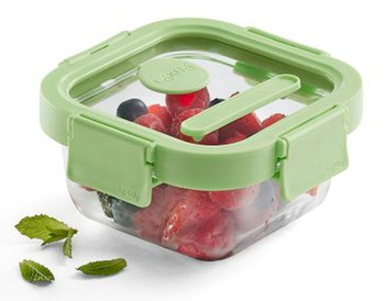 Szklany pojemnik 320ml kwadratowy LEKUE