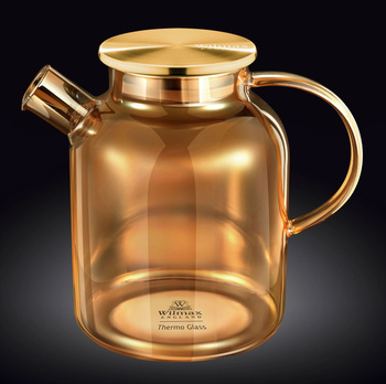 Dzbanek do herbaty 1600 ml Thermo Glass bursztynowy WILMAX