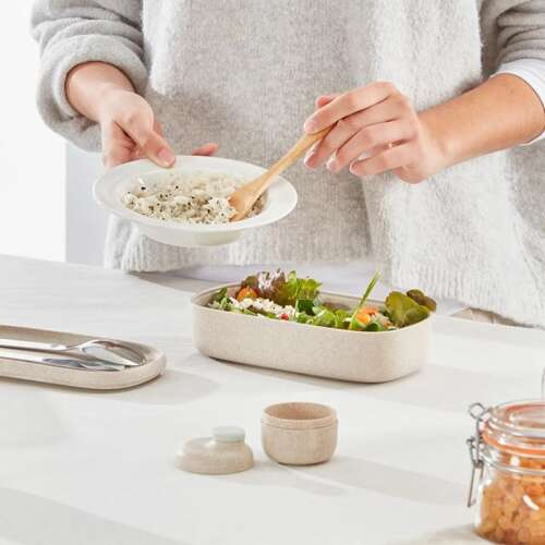 LunchBox To Go Organic 2x500 ml beige LEKUE