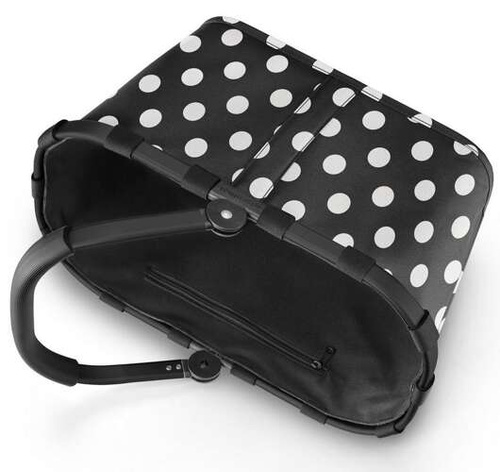 Koszyk carrybag frame dots white REISENTHEL
