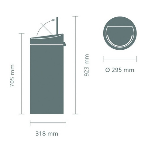 Kosz Touch Bin New 30l Soft Beige BRABANTIA