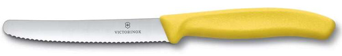 Nóż ząbkowany 11cm Swiss Classic żółty VICTORINOX