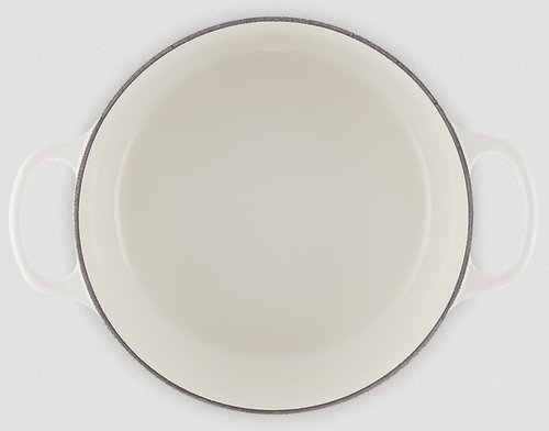 Brytfanna żeliwna okrągła 22 cm biała LE CREUSET