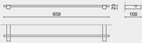 Reling łazienkowy 65,8 cm CARVO matowy ZACK