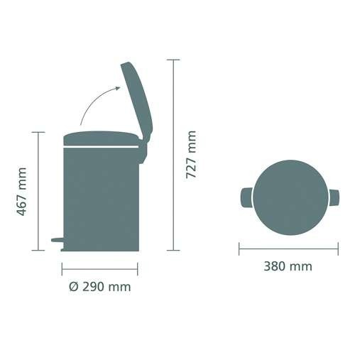 Kosz pedałowy NewIcon 20l Soft Beige BRABANTIA