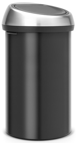 Kosz Touch Bin 60l czarny matowy/pokrywa stal matowa FPP BRABANTIA