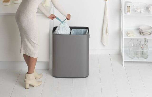 Kosz Bo Touch Bin 2x30 l platynowy BRABANTIA