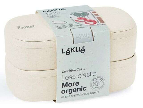LunchBox To Go Organic 2x500 ml beige LEKUE