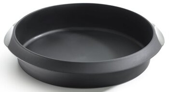 Okrągła silikonowa forma do ciasta 24 cm czarna LEKUE