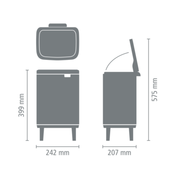 Kosz 7l Bo Hi Matt Steel Fingerprint Proof BRABANTIA