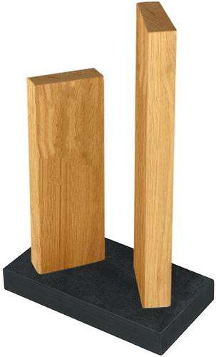 Magnetyczny stojak na 4 noże dąb + granit KAI