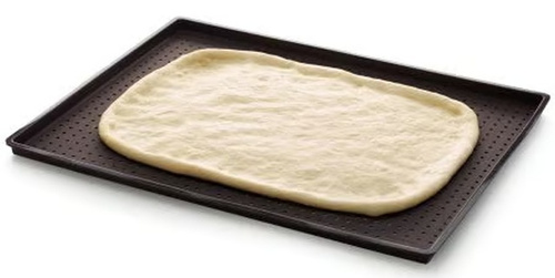 Mata do pieczenia pizzy perforowana silikonowa brązowa LEKUE