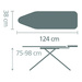Deska do prasowania PerfectFlow rozmiar B (124x38 cm) Bubbles BRABANTIA 