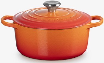 Brytfanna żeliwna okrągła 24 cm płomienna LE CREUSET