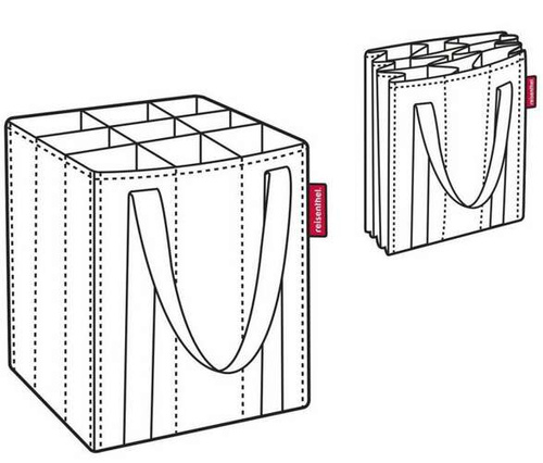 Torba bottlebag herringbone grey REISENTHEL