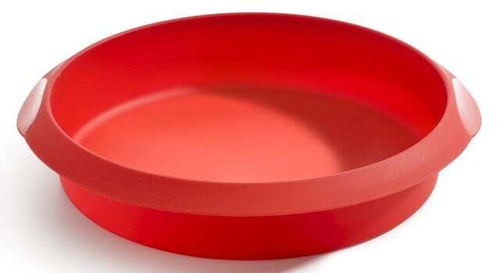 Okrągła silikonowa forma do ciasta 26 cm czerwona LEKUE