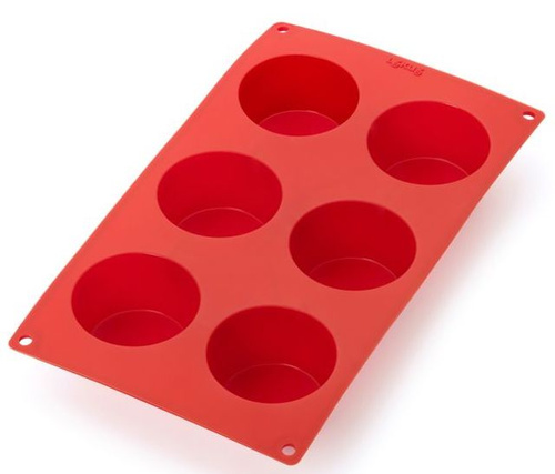 Forma na muffiny (6 sztuk) silikonowa czerwona LEKUE