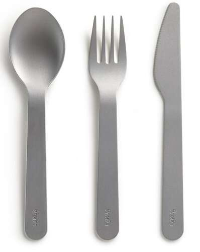 Zestaw sztućców To Go silver LEKUE