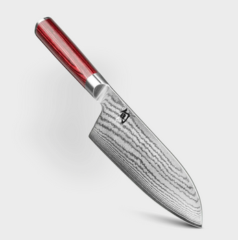 Nóż Santoku 19cm szeroki  Shun Classic Red edycja limitowana KAI