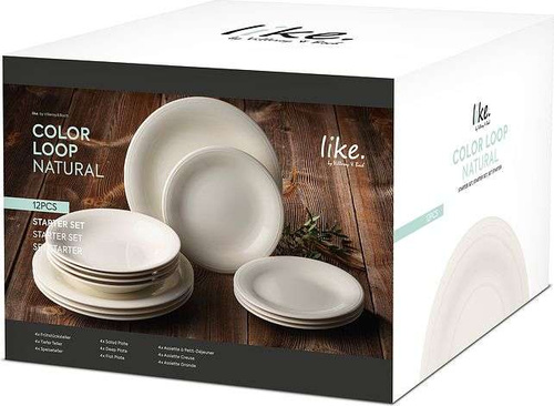 Zestaw talerzy 12el. (dla 4 osób) Color Loop Natural VILLEROY BOCH