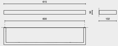 Półka łazienkowa 61,5cm LINEA polerowana ZACK