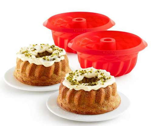 Zestaw 2 foremek na babkę 15 cm czerwona LEKUE