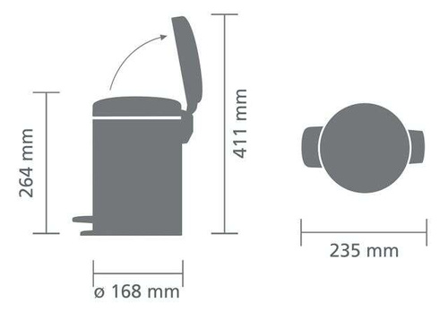 Kosz pedałowy 3l NewIcon Mettalic Gold BRABANTIA