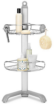 Narożny stojak 77cm z półkami pod prysznic SIMPLEHUMAN