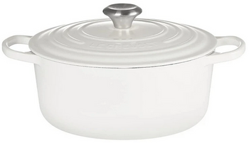 Brytfanna żeliwna okrągła 22 cm biała LE CREUSET