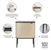 Kosz 3x11 l BO Touch Bin Champagne BRABANTIA