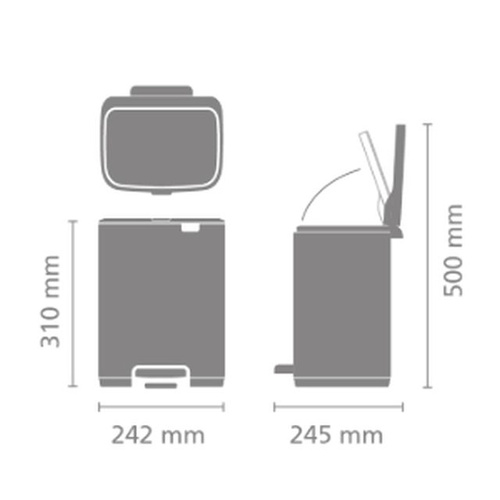 Kosz pedałowy 7l Bo Soft Beige BRABANTIA