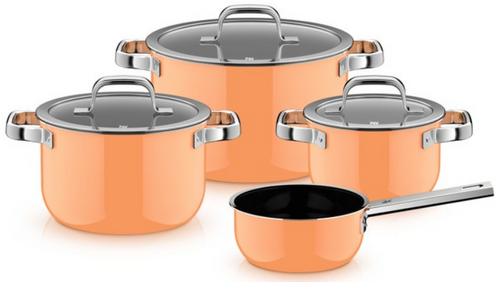 Zestaw 4 naczyń Fusiontec Mineral Pro papaya orange WMF