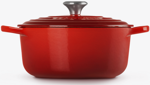 Brytfanna żeliwna okrągła 20 cm wiśniowa LE CREUSET