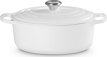Brytfanna żeliwna owalna 29 cm biała LE CREUSET