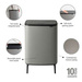 Kosz BO Touch Bin Hi 60 l Mineral Concrete Grey BRABANTIA