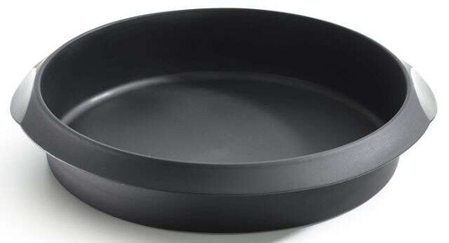 Okrągła silikonowa forma do ciasta 24 cm czarna LEKUE