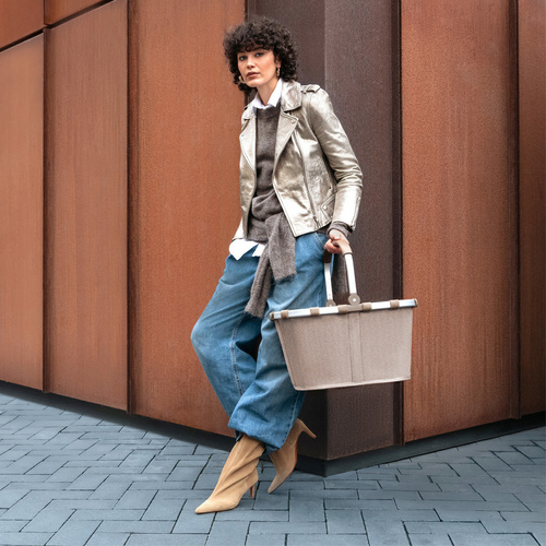Koszyk carrybag herringbone mokka REISENTHEL
