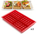Forma do pieczenia gofrów (2 sztuki) silikonowa czerwona LEKUE 