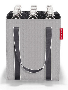 Torba bottlebag herringbone grey REISENTHEL