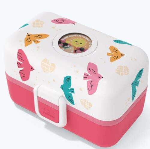 Lunchbox dziecięcy Tresor pink birds MONBENTO