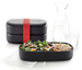 LunchBox To Go 2x500 ml + sztućce czarny edycja limitowana LEKUE