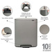 Kosz Bo Pedal Bin 60l szary betonowy powłoka mineralna BRABANTIA