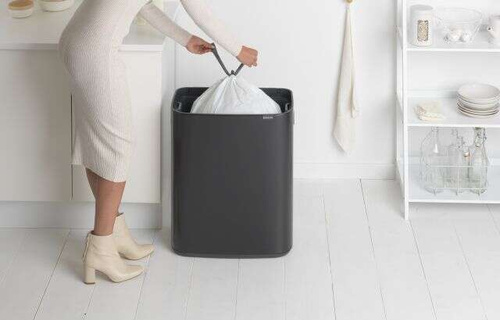 Kosz Bo Touch Bin 60l czarny matowy BRABANTIA