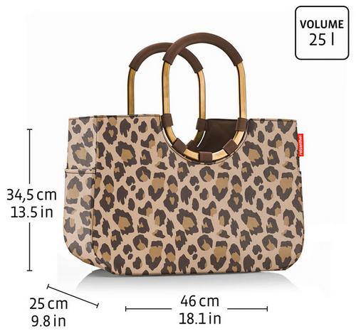 Torba loopshopper L frame glossy dots black REISENTHEL